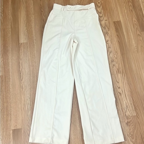 NWT,Fashion Nova,Sasha Wide Leg Pants - Cream Elegant Cream Women's Pants,Size M - Picture 4 of 12